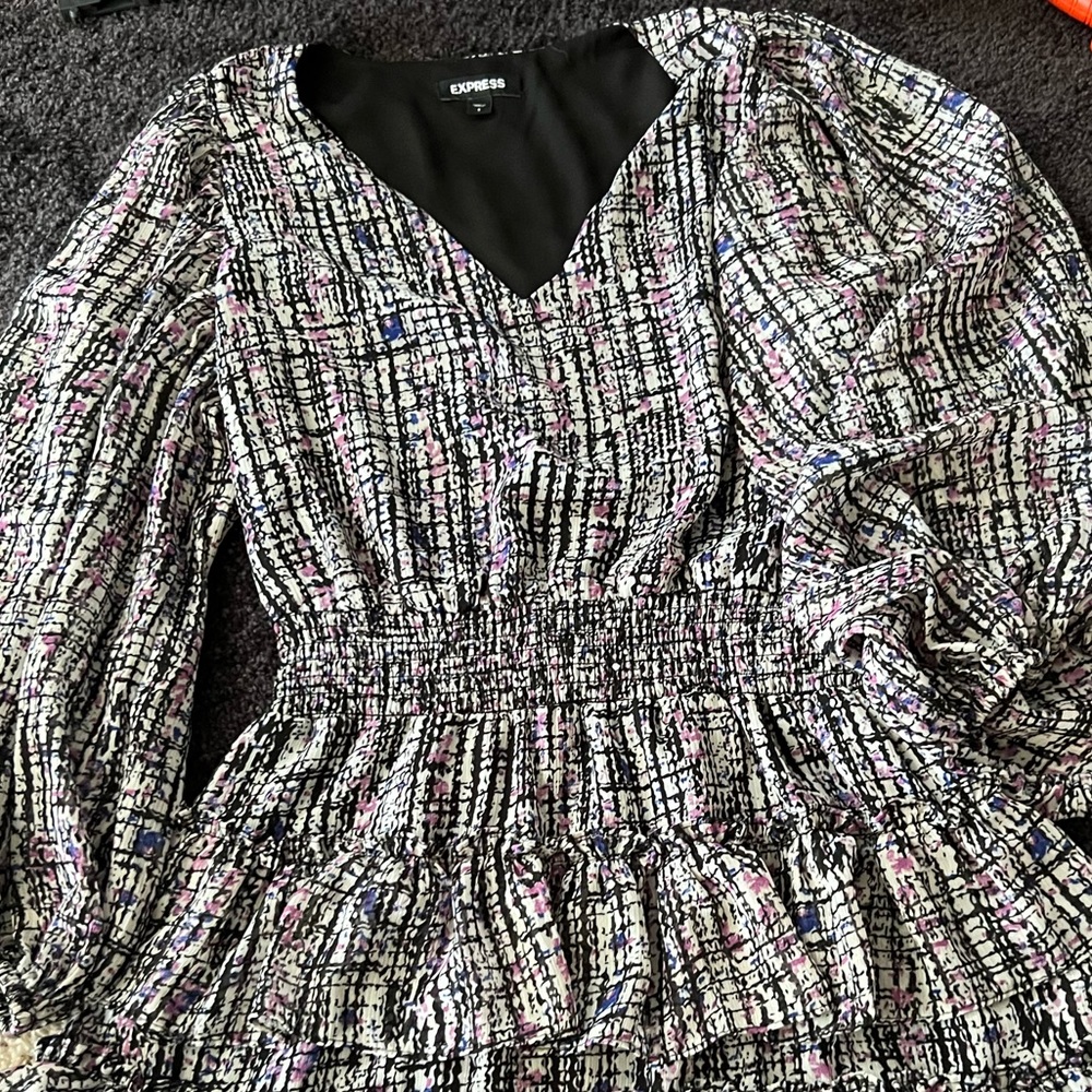 Express dress purple and black